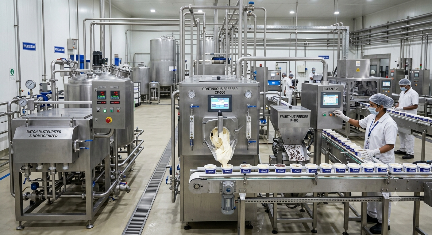 Papillon Ice Cream Plant Equipment illustration